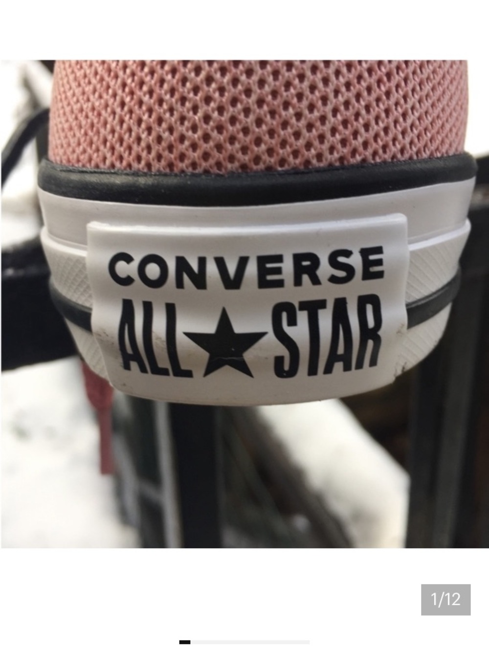 Converse Pink Low-Top Canvas Sneakers with White Toe Cap - Picture 3 of 10